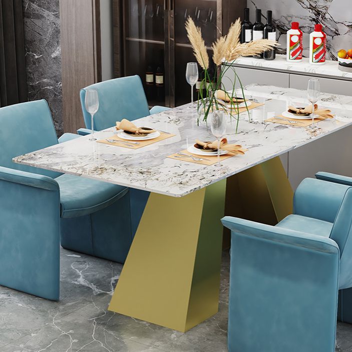 Nordic 1/5 Pieces Dining Set Rectangle Stone Dining Table for Kitchen Dining Room