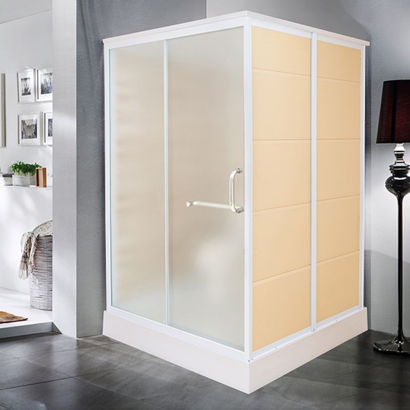 Single Sliding Shower Stall Rectangle Shower Stall with Towel Bar