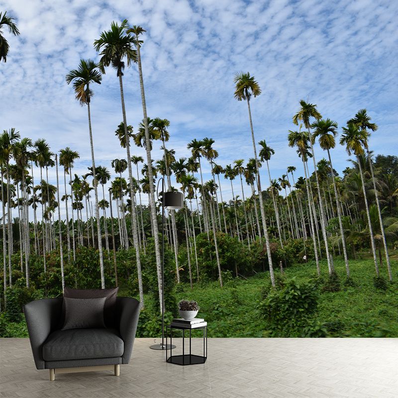 Tropical Tree Landscape Wall Murals Moisture Resistant Wall Decor for Sleeping Room