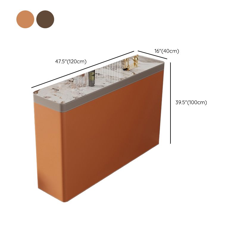 Modern Style Stone Bar Dining Table Rectangle Bar Table for Living Room