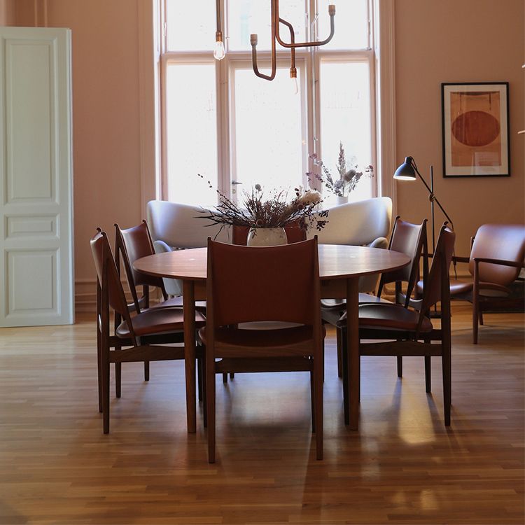 Contemporary Solid Wood and Faux Leather Armless Dining Chairs
