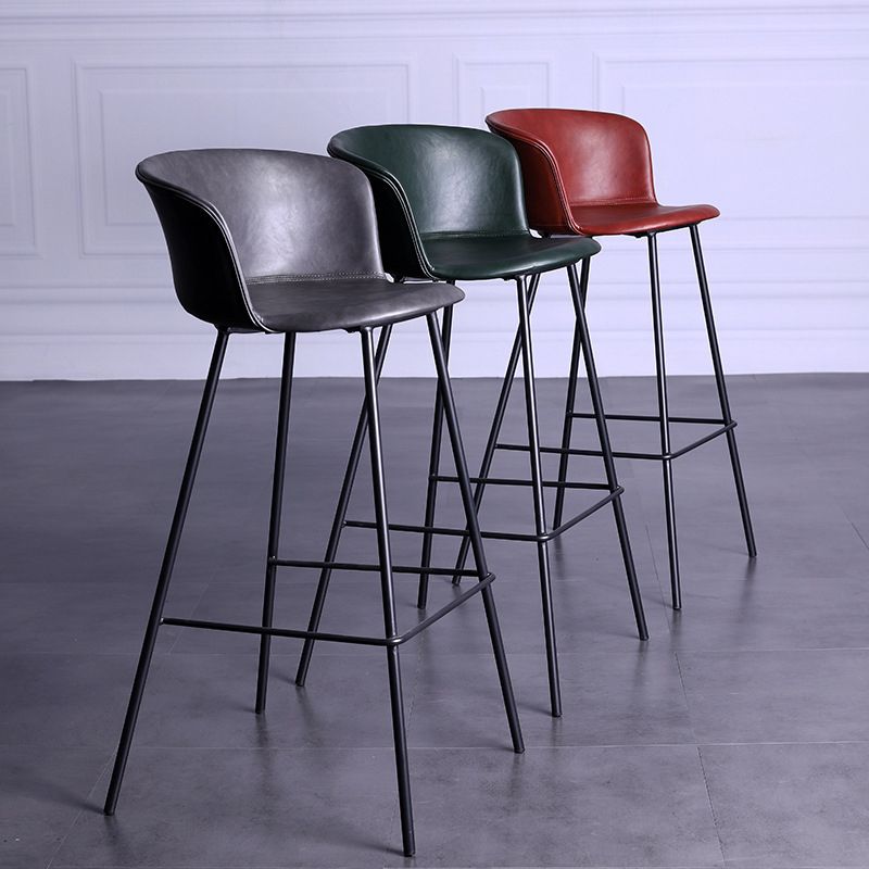 Modern Bar-stool Bucket Seat Counter Bar Stool with Metal Legs for Home Use
