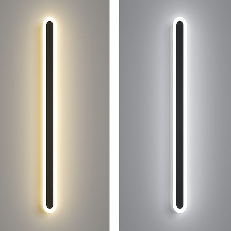 Linear Shape Metal Wall Mount Lighting Modern Style 1-Light Wall Mounted Light Fixtures
