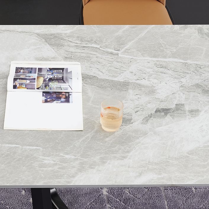 Modern Style Sintered Stone Rectangle Table Set 1/4/5 Pieces Dining Set