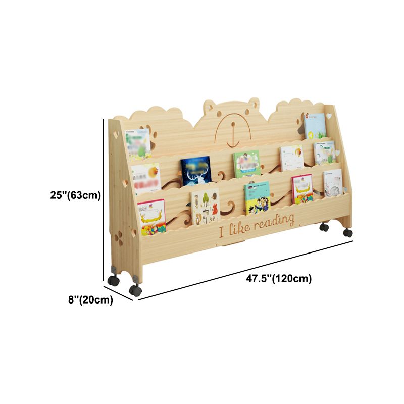 Ladder Closed Back Bookshelf Solid and Manufactured Wood Bookshelf for Home