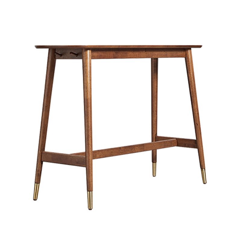 Industrial Wood Trestle Bar Table Specialty Indoor Bistro Table - 53" x 18" x 40"