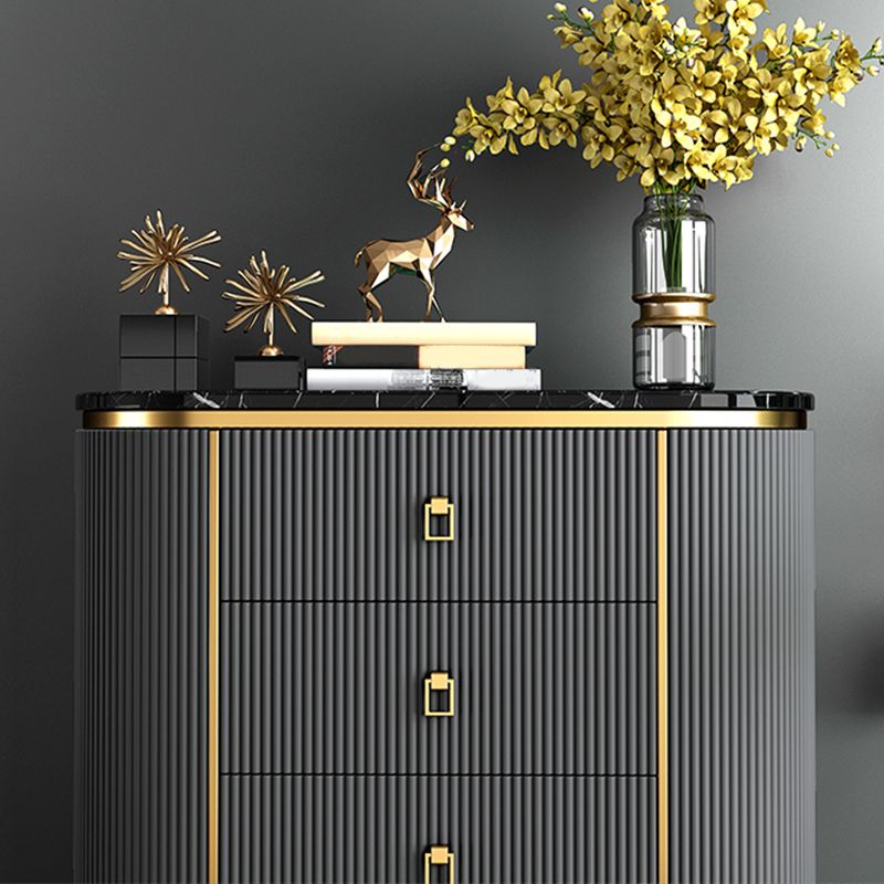 Classic Glam Vertical Lingerie Chest Stone Storage Chest for Bedroom