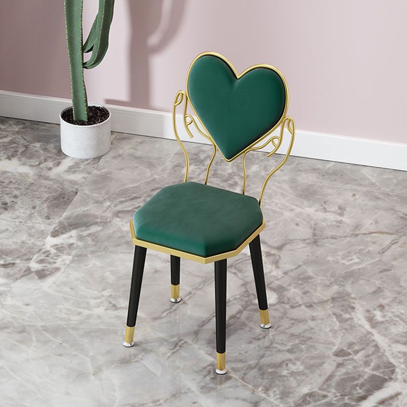 Sillas laterales de comedor con respaldo abierto de diseño escandinavo Sillas de comedor de tela