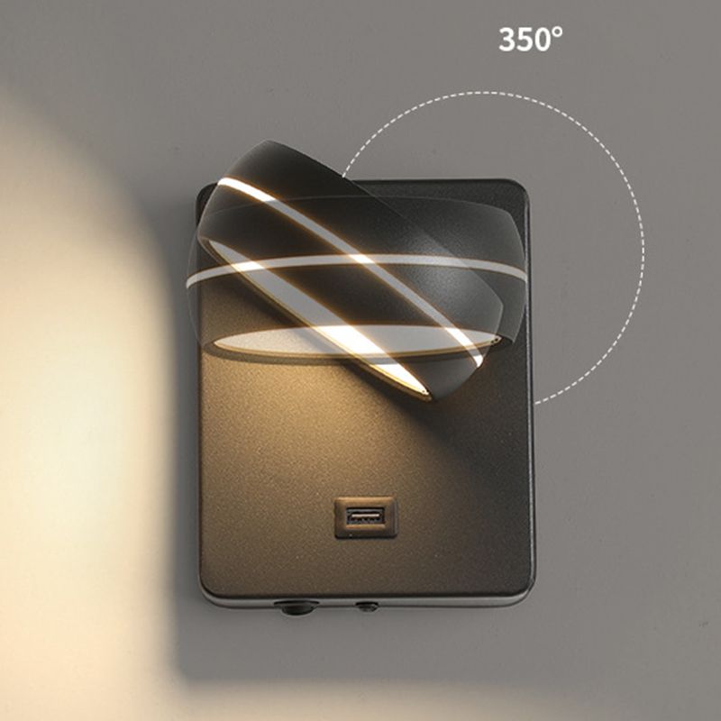 Metal Geometric Wall Sconce Contemporary 1 Light Wall Light Fixture for Bedroom