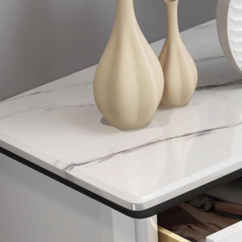 Contemporary Stone Storage Chest Bedroom Chest with Black Legs