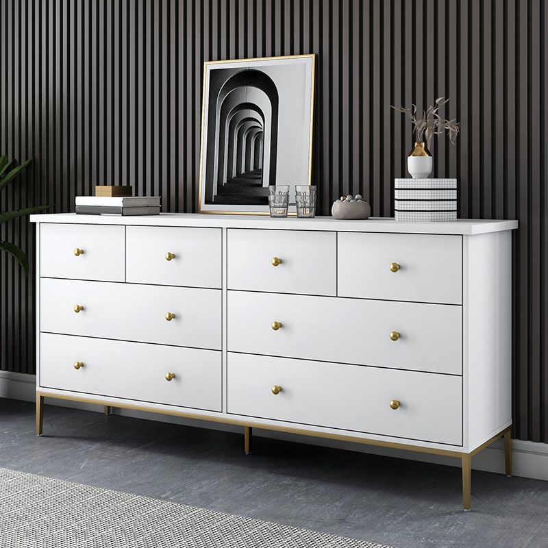 Glam Engineered Wooden Storage Chest Bedroom Chest with Drawers