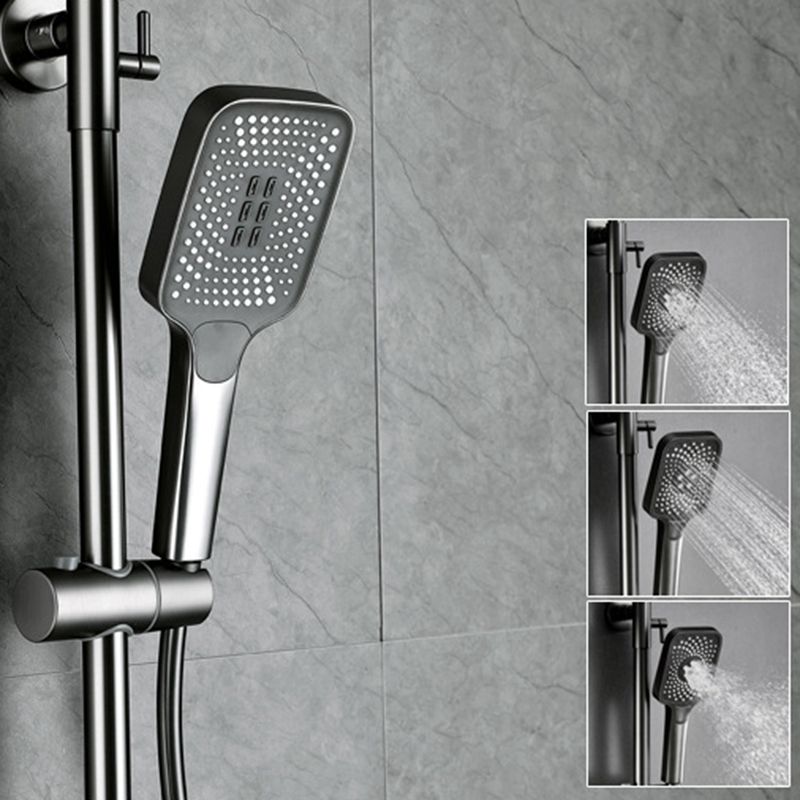Wall Mounted Modern Square Metal  Shower Brass Shower Head Shower Faucet