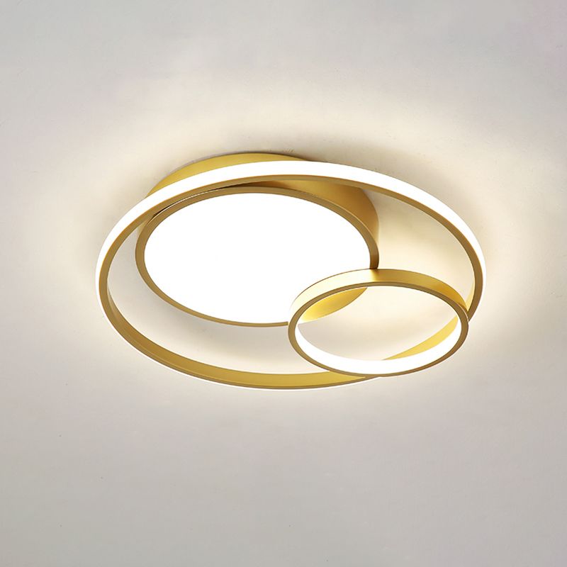 Hedendaagse Cirkels Inbouwverlichtingsarmatuur Metaal 3 Lichten Led Opbouwplafondverlichting