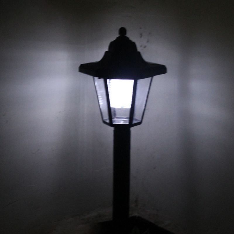 Hexagonal Plastic Solar Lawn Lighting Artistic Black LED Mosquito Repellent Light for Pathway