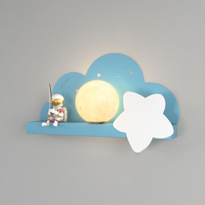 Modern Style Spherical Shape Wall Sconce Metal 1 Light Wall Lighting for Bedroom