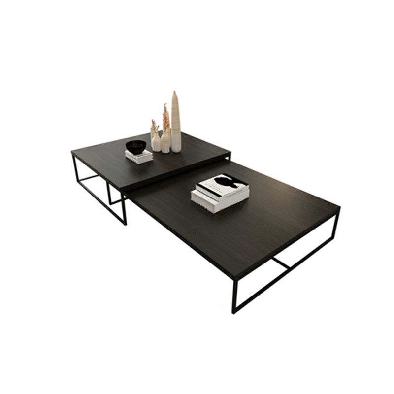 North European Wood Coffee Table Rectangle Frame Cocktail Table