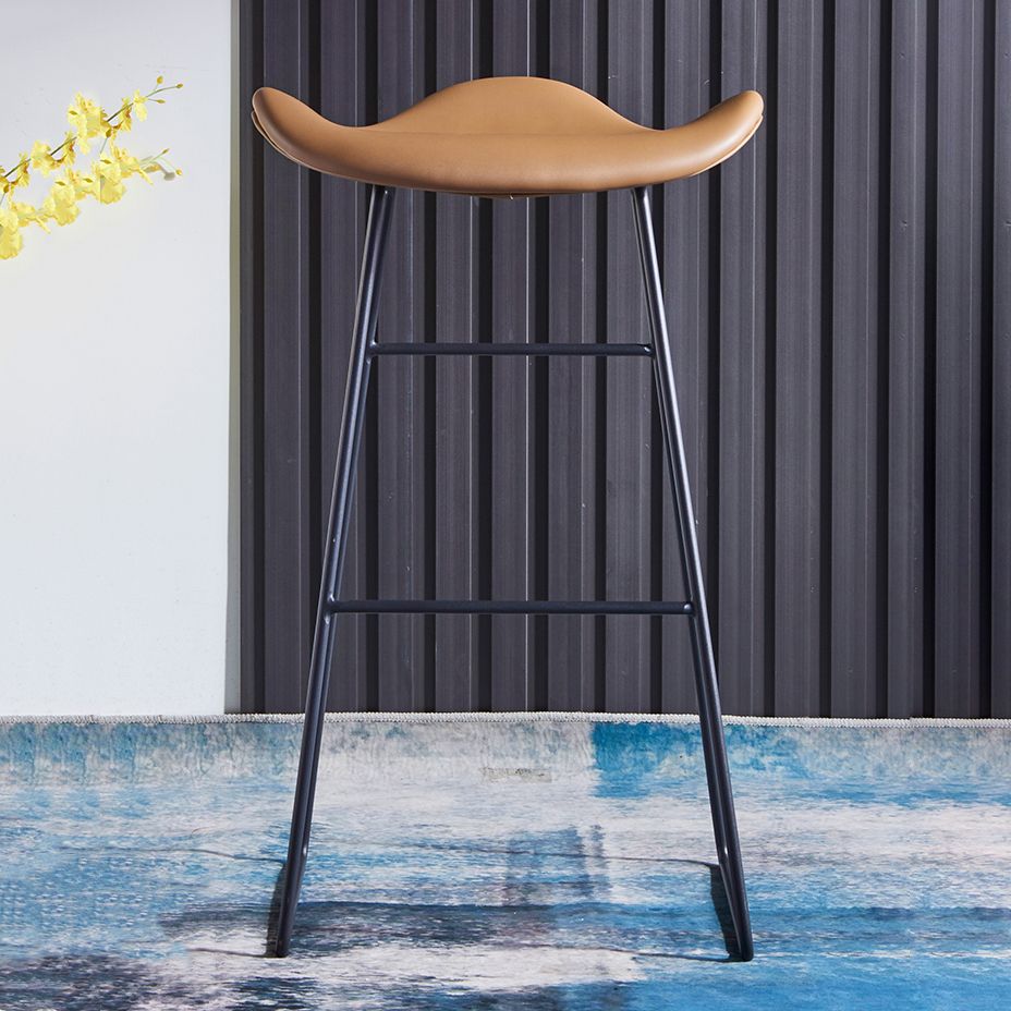 Modern Bar-stool PU Leather Counter Bar Stool with Metal Legs