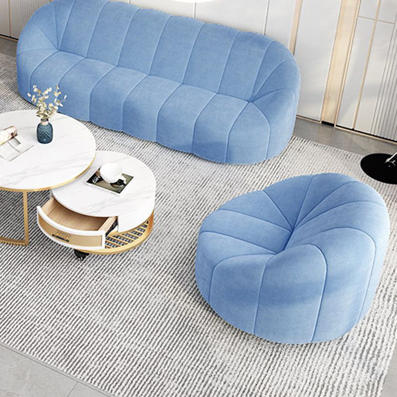 Contemporary Sloped Arms Sofa with Tight Back for Living Room