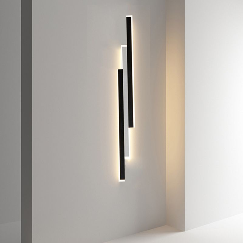 3 leichte lineare Wandleuchten moderne Wandleuchte Metallwandleuchten in Schwarz und Weiß