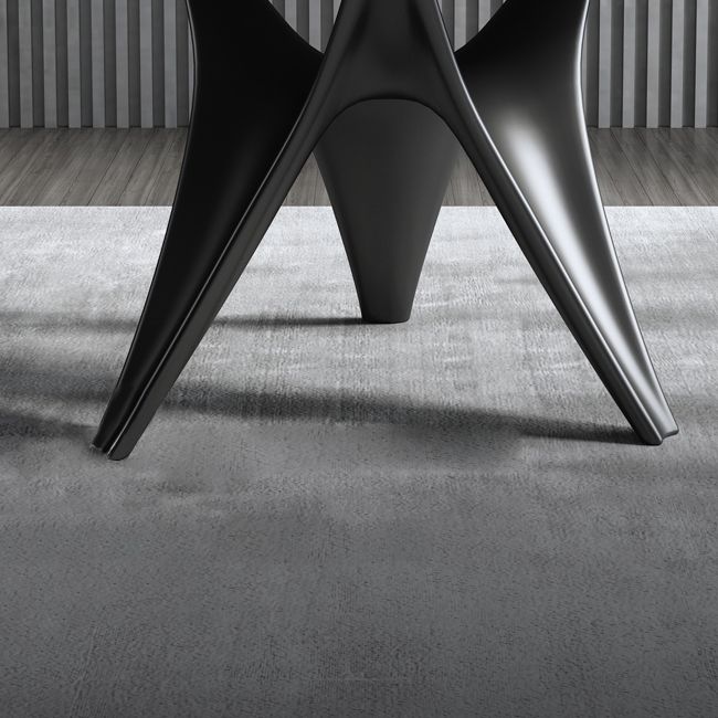 Round Stone Table Modern Style Dining Site Table With Tripod Base