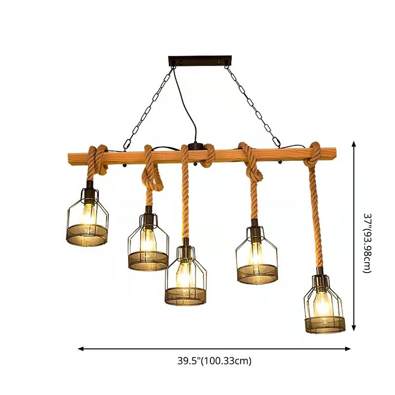 5 îlot de cuisine légère pendentif éclairage de l'île linéaire éclairage de l'île contemporaine