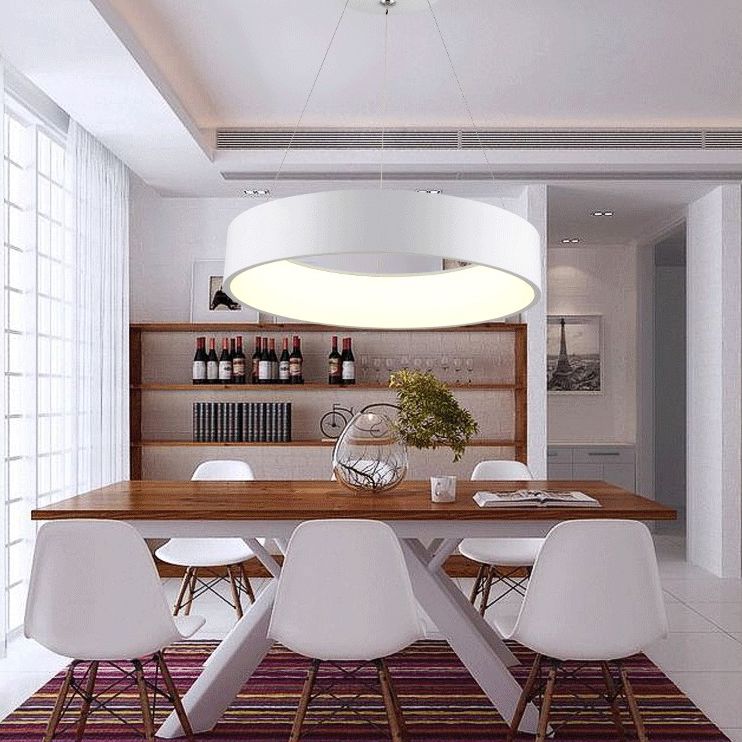 Modern de lámparas de colgante de colgante de estilo minimalista de estilo acrílico colgante de techo acrílico para sala de estar