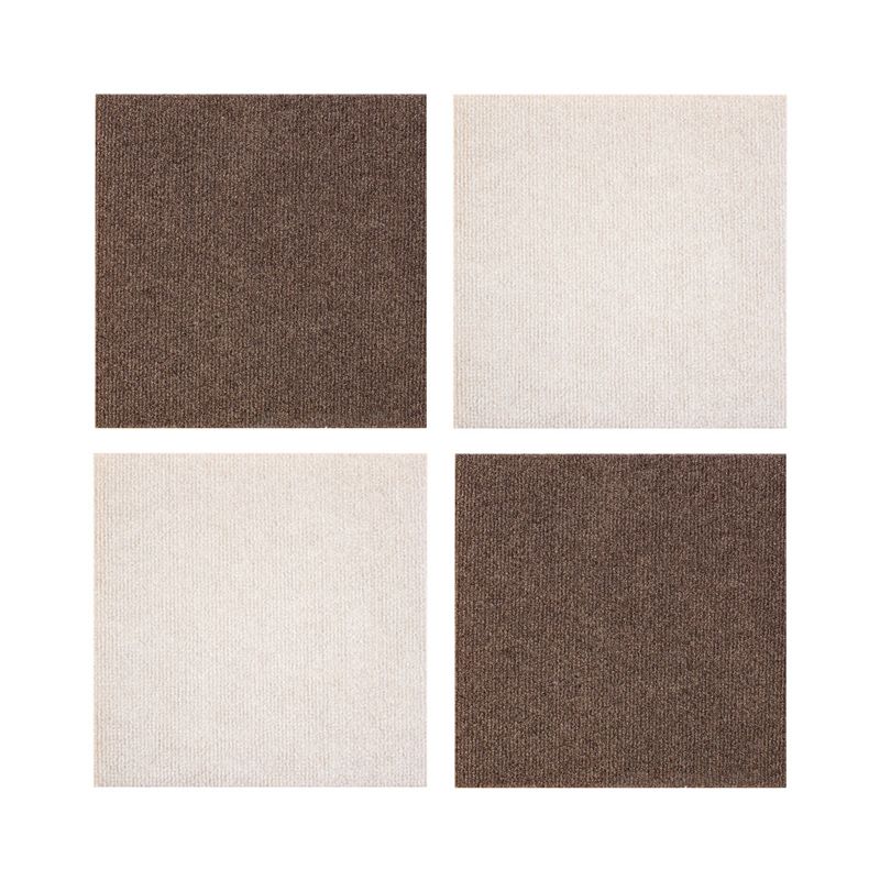 Modern Carpet Tiles Square Color Block Stain Resistant Carpet Tiles