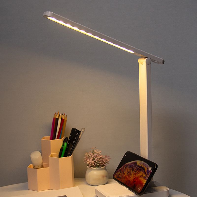 Lampada da tavolo a LED dimmerabile moderna in stile minimalista Lampada da tavolo in plastica a 1 luce per studio