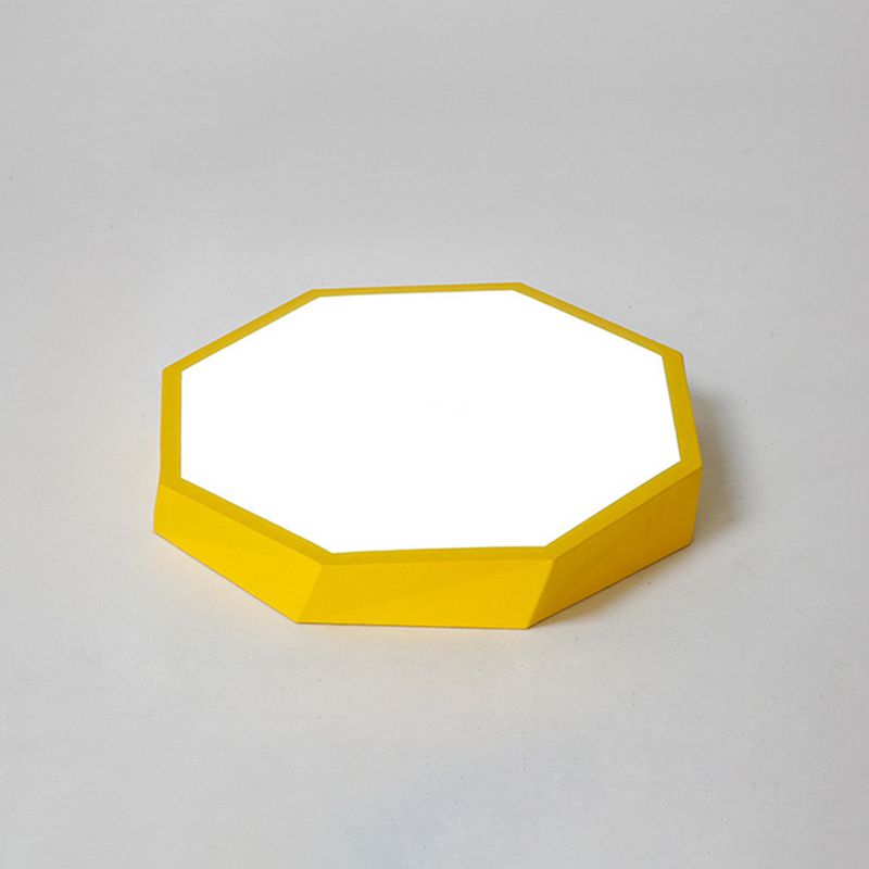 Plafonnier en forme de géométrie de style moderne, éclairage de plafond en métal à 1 lumière pour le salon