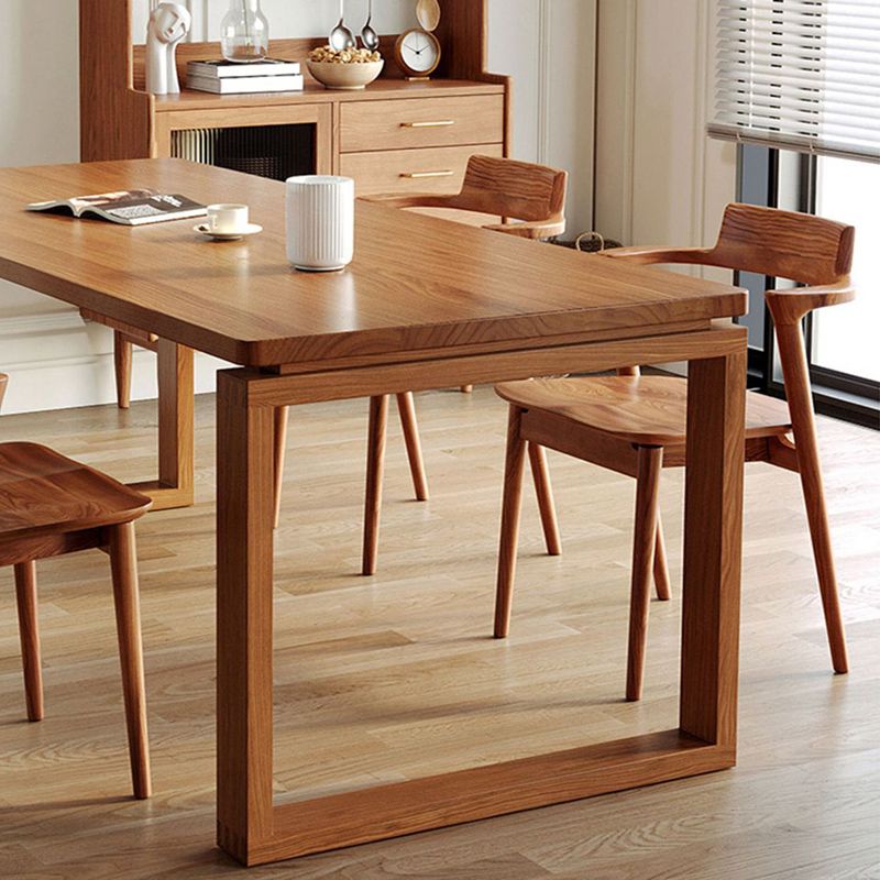 Traditional 1/2/5/7 Pieces Furniture Solid Wood Rectangle Dining Set in Brown