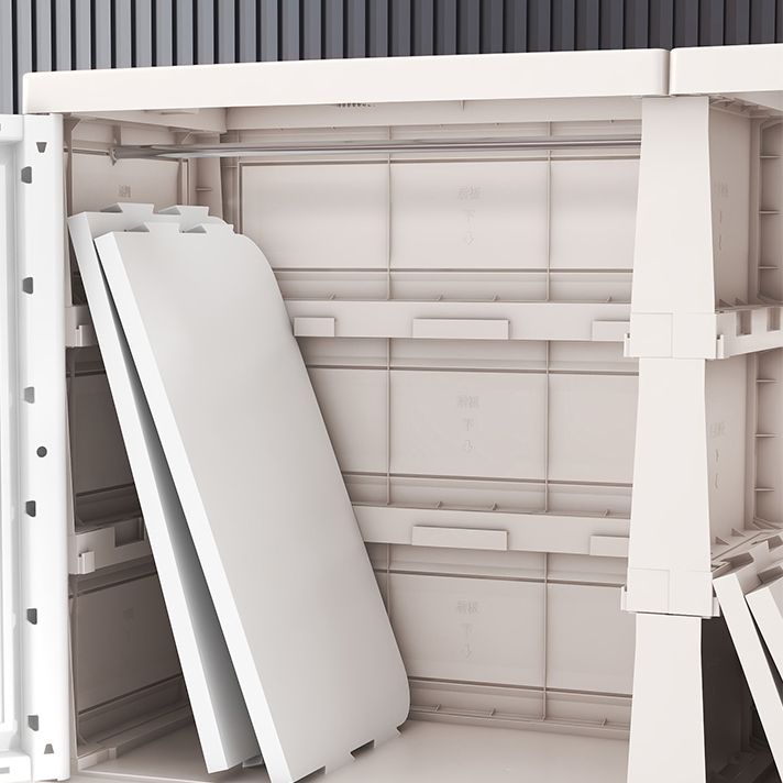 White Plastic Contemporary Storage Cabinet Interior Cabinet for Bedroom