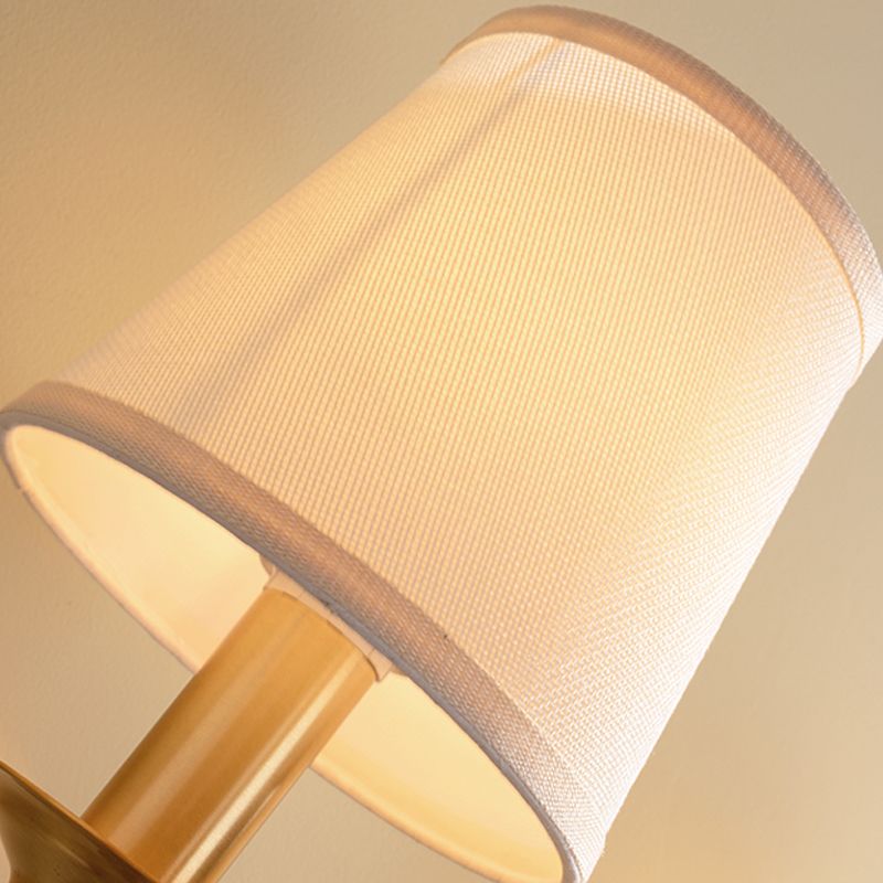 American Style Branch Wall Light Natural Burlap Shade Wall Sconce with Brass