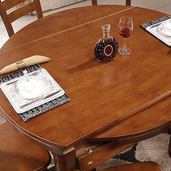 Modern Style Dining Table Solid Wood Butterfly Leaf Dining Table for Dining Room