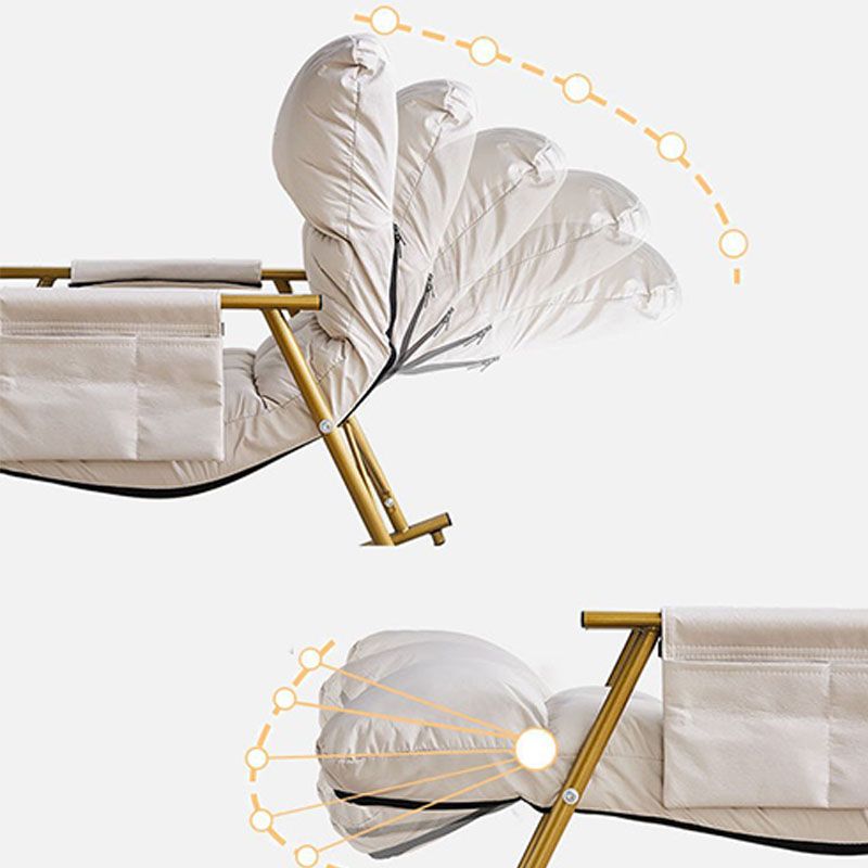 Contemporary Rocker Chair Metal Frame Spindle Rocker Chair with Cushions