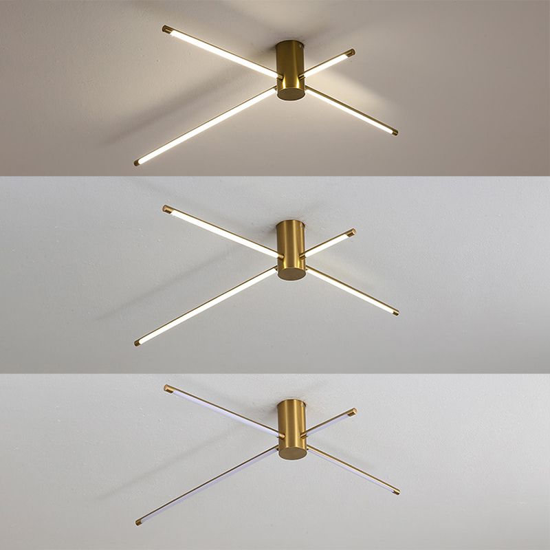 Strips Halbbündige Deckenleuchte Moderner Metall-LED-Deckenleuchte für halbbündige Montage