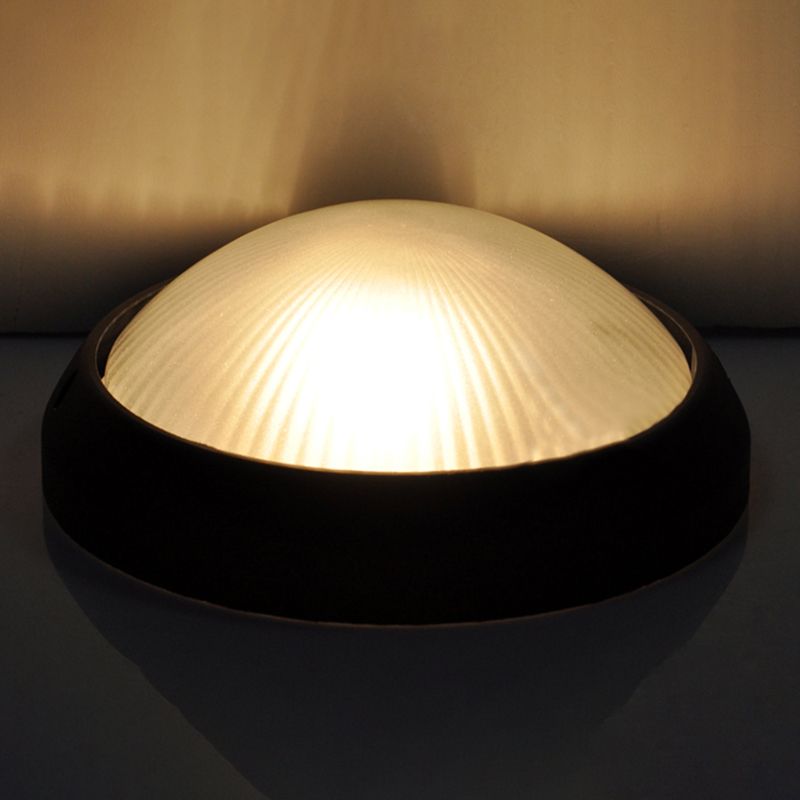 1-Light Flush Mount Light Halterung Traditionelle Kuppel in der Nähe Deckenlampe mit weißem Glas Shade