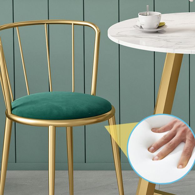 Glam Stone Dining Set Round 1/2/3/4/5 Pieces Dining Set for Home Use