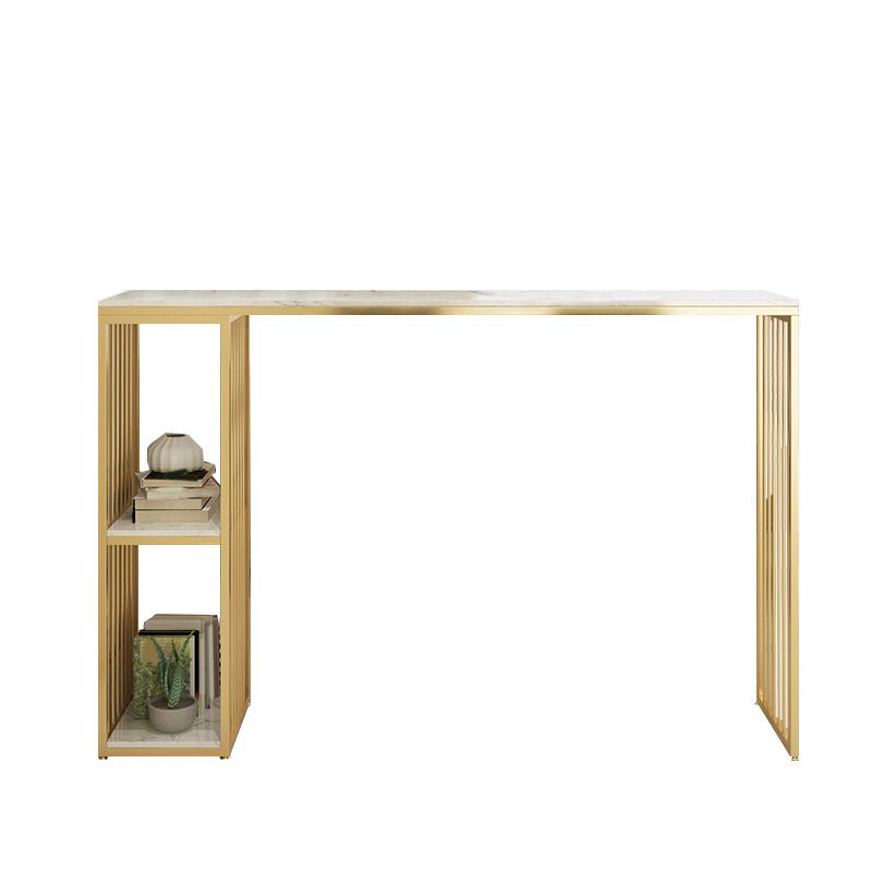Modern Style Bar-height Table Gold Base Bar Table for Kitchen