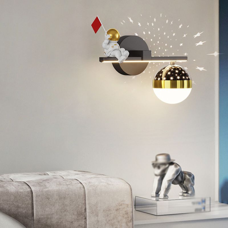 Geometry Shape Wall Lights Kids Style Metal 2 Light Wall Mount Lights