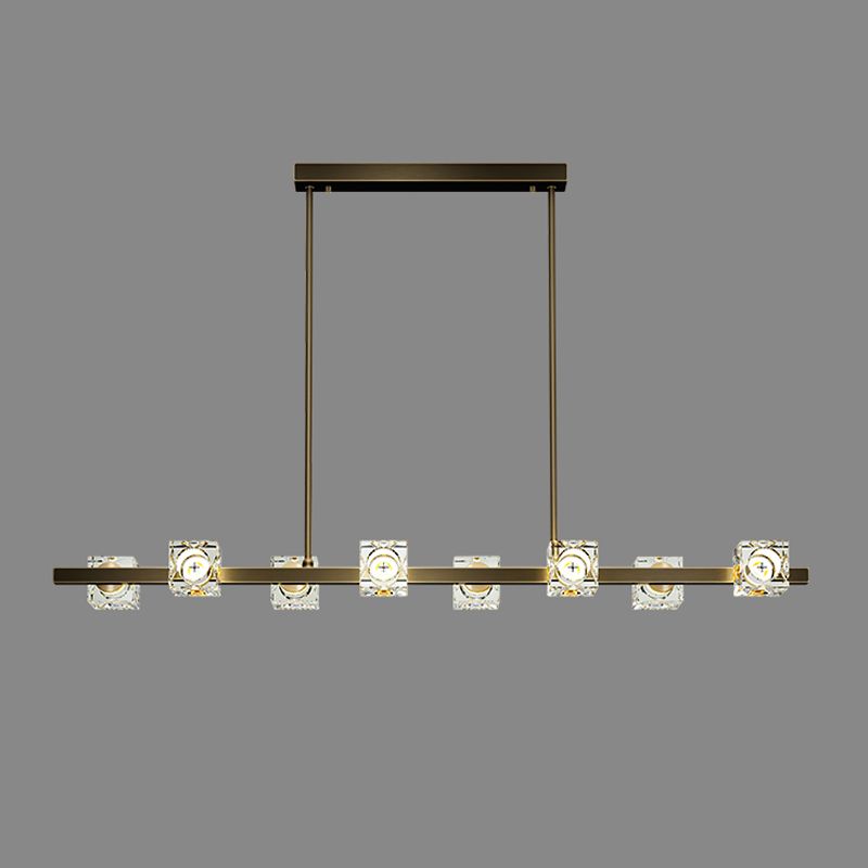 Pendante île en forme d'île d'île contemporaine en forme de cube pour la cuisine