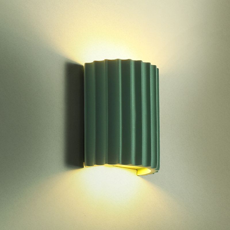 Moderne nordische Makkaronwand-Lampenharzzylindrisch 2-Licht-Wandleuchte für Innenräume