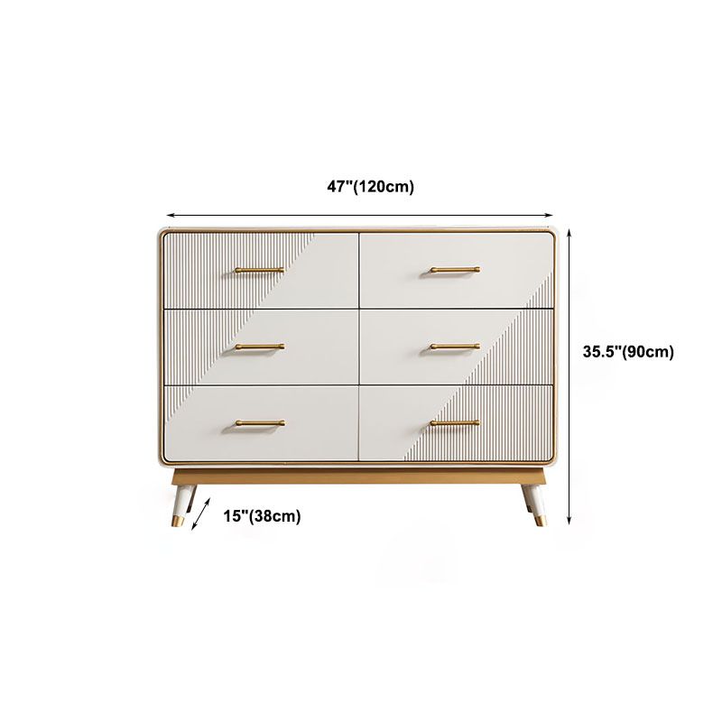 Glam Storage Chest Dresser Stone Storage Chest with 3/5/6 Drawers