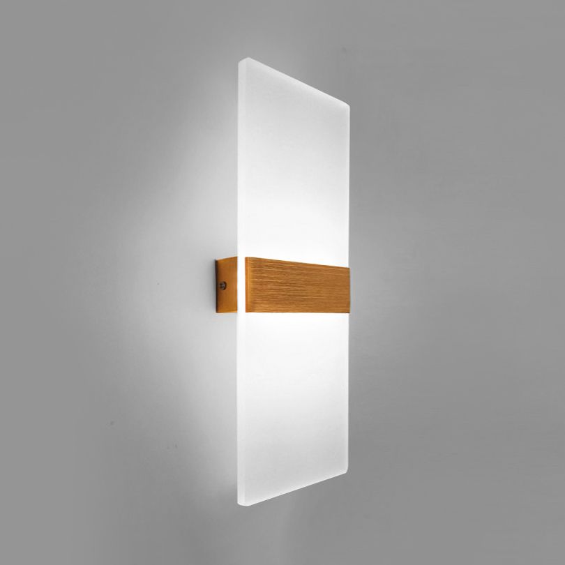 Splique de pared ovalado/rectangular/convexo moderno 8 "/10.5" de ancho de pared acrílica de ancho de ancho en luz cálida/blanca/natural