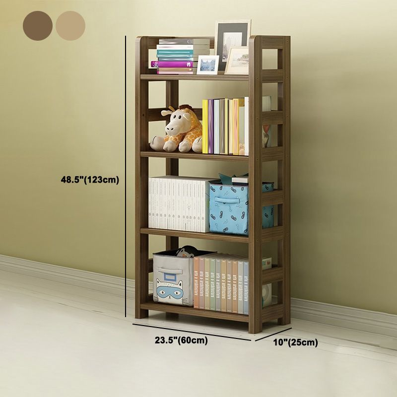 Modern Style Open Bookshelf Solid Wood Etagere Shelf Bookcase