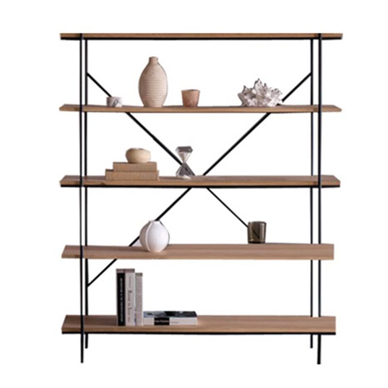 Industrial Style Etagere Bookshelf Vertical Shelf Bookcase for Home