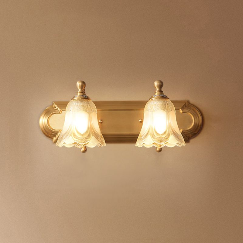 Vintage Simplicity Bell Vanity Gince Lights Grosted Glass Wall Mount luminaire pour salle de bain