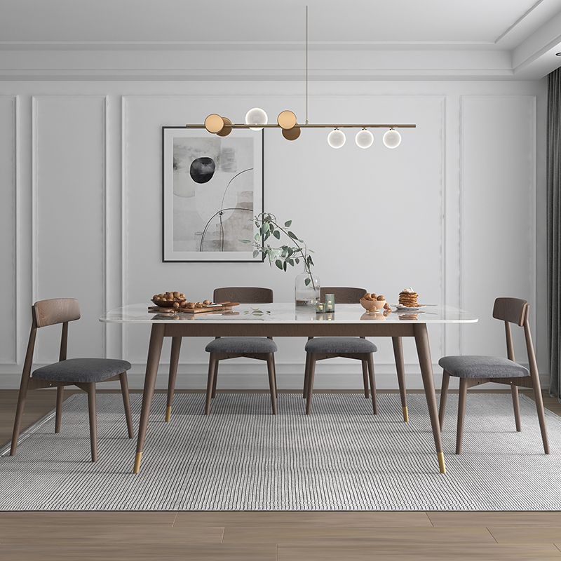 Sintered Stone Home Dining Table Modern Dining Room Table with 4 Legs