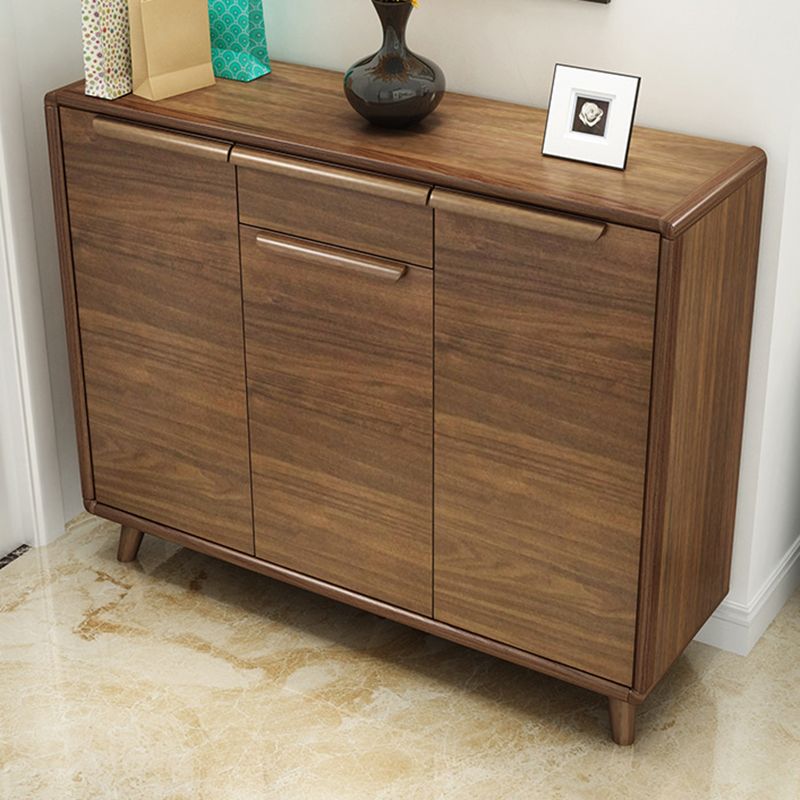 Industrial Wood Accent Cabinet Bar Pulls Straight Legs Cabinet