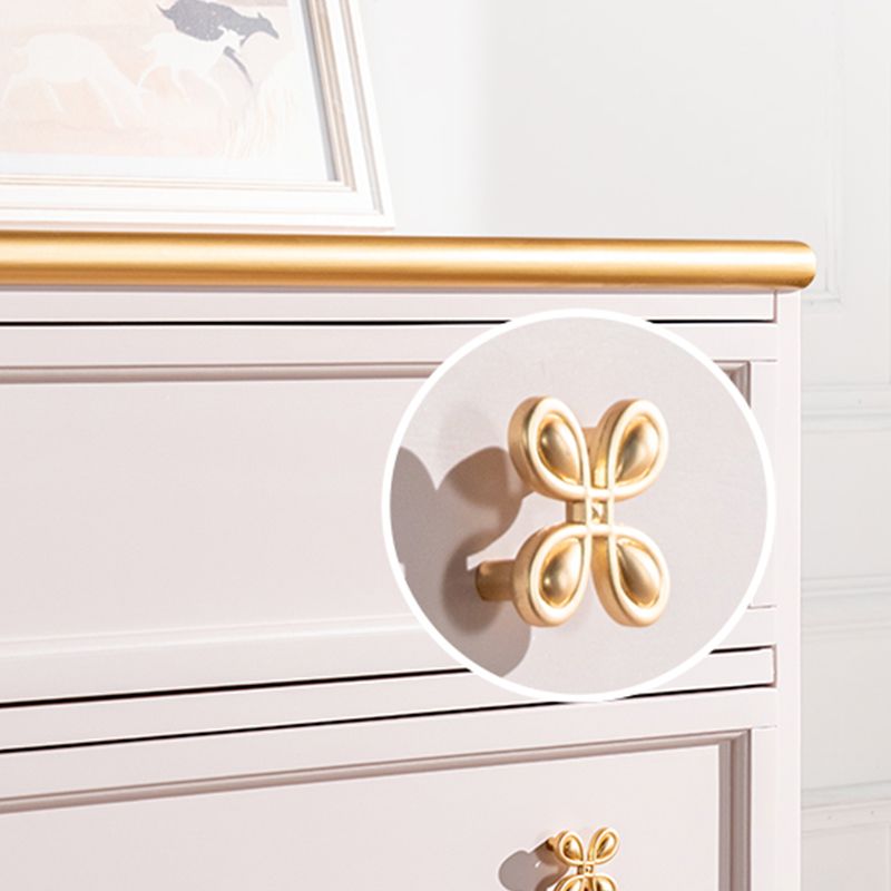 Ornate Traditional Lingerie Chest Rubber Wood Storage Chest with Drawers for Bedroom