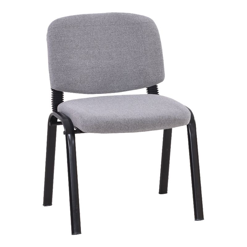 Modern Armless Upholstered Office Chair Fabric Swivel Office Chair